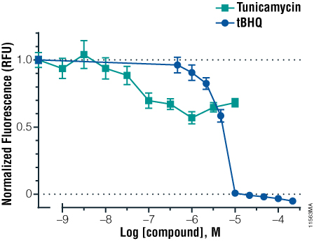 The effect of compound exposure on activation of a response element panel.